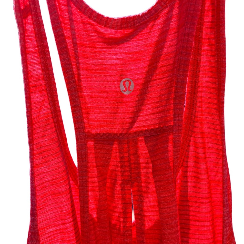 LULULEMON Rare Slit Yogi Racer Back III Coral Halter Tank + Small Reusable Bag - Picture 12 of 16